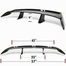 2 Pedestal 57 Universal Fit Trunk Spoiler Wing Fin Tail Gloss Black