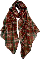 Holiday Gift Packed Soft Lightweight Sheer Fall Winter Christmas Scarf for Women