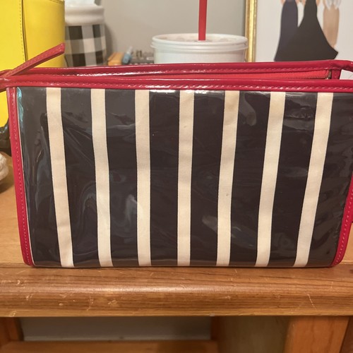 Kate Spade Stripe Makeup Travel Case - Picture 2 of 4
