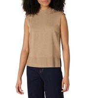 Amazon Essentials Damen Regular-Fit-Kurzarmpullover-Top, Kamelbraun Meliert, XL