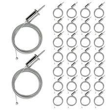 30 Pack Hexagon Garage Lights Suspension Cables Kit Steel Hanging Chains 1m /...
