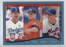 2014 Topps League Leaders Wal-Mart Blue Clayton Kershaw Jose Fernandez #113 t4b