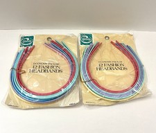 Vintage Multicolored Goody full size Headbands Set 1982 New/sealed