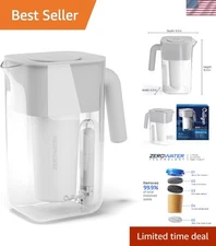 Water Filter Pitcher 10 Cup 5 Stage Advanced Filter Reduce Lead PFAS Mercury