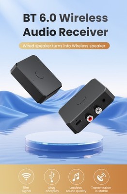 6.0 BT Audio Receiver AUX Car Hands-Free Vintage Amplifier Wireless Adapter