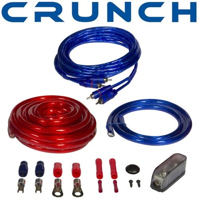 Crunch Kabelset 25mm² Anschlusskit Auto Verstärker Strom-Kabel-Set CRK25 25qmm