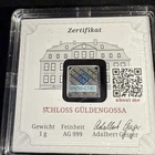 Geiger 1 Gram .999 Silver Bar In Square Assay Security Feature Serialized