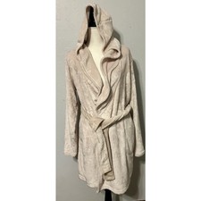 UGG Miranda Women's M Fleece Plush 2 Pocket Belted Cream Cozy Bath Robe