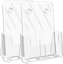 Brochure Holder 8.5x11 Inch Acrylic Literature Holders Clear Plastic Flyer Displ