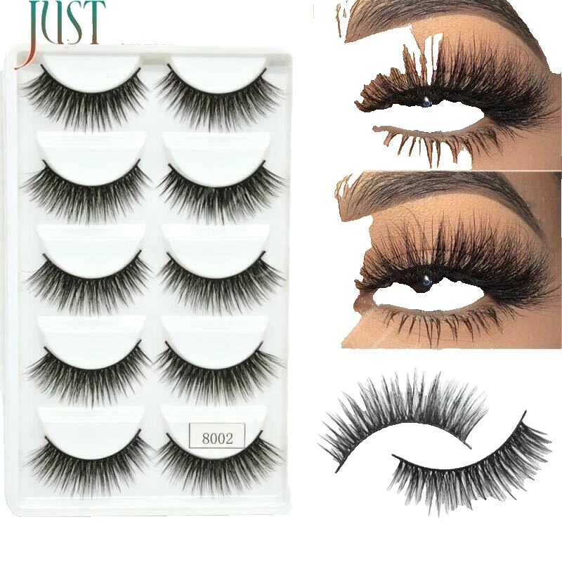 Handmade Brown False Eyelashes & Adhesives