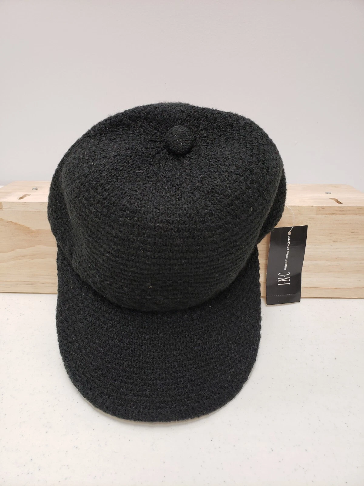 INC Women's Hat, Packable Baseball Cap with Fleece Lining One Size Black