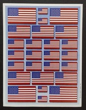 Vintage Hallmark 4th Of July American Flag Patriotic Sticker Sheet