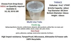 Tamper Proof Containers & Lids 6oz / 175ml Snap Secure Plastic Pots, Push-on Lid