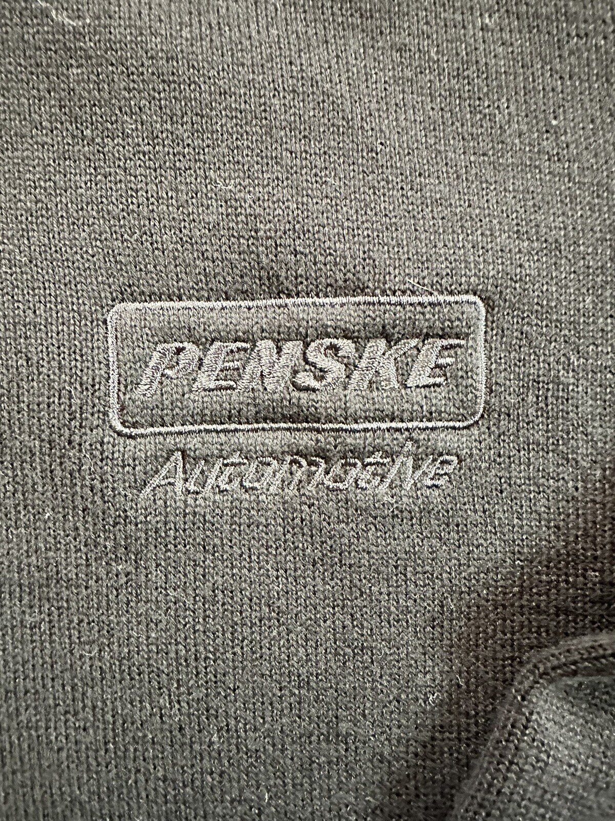 Penske Auto NASCAR Black Quarter Zip Cutter & Buck Pullover Mens Sz Large L