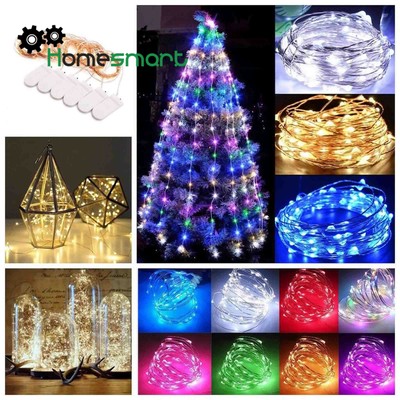 6Pack 2M 20 LED Battery Micro Rice Wire Copper Fairy String Lights Decor AHS
