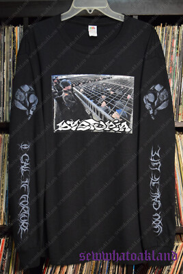 DYSTOPIA Band New Official Long Sleeve T ''Socialized Death Sentence'' Punk Crust