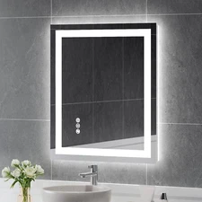 USHOWER 32x24'' LED Bathroom Mirror LED Lighted Mirror Vanity Mirror Dimmable US