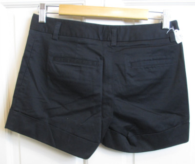Express Black Cuffed Shorts Womens Size 0 Waist 30 Stretch 62-34185