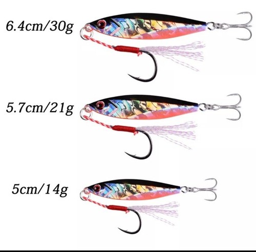 METAL JIG MINNOW ARTIFICIALE SPINNING PESCA MARE 21-30 GR - Imagen 8 de 23
