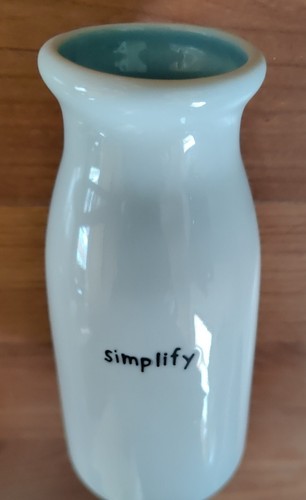 Abteilung 56 weiße Milchflasche Vase Simplify 5 1/2"" groß - Bild 2 von 8