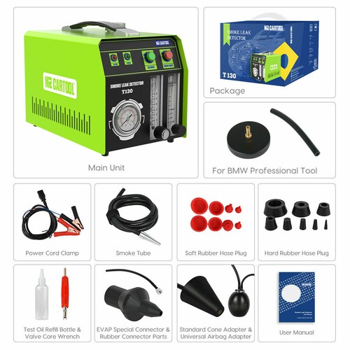 Máquina de humo EVAP para automóvil Detector de fugas Sistema de tuberías Probador de diagnóstico de fugas de vacío - Imagen 13 de 20