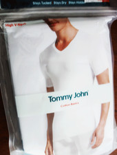 Neck Stay-Tucked Under shirt XXL t shirt 10 PACK Tommy John Cool Second skin V