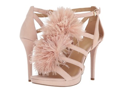 MICHAEL Michael Kors Fara Suede Pom Pom Detail Dress Sandals, Mu Sizes Soft Pink