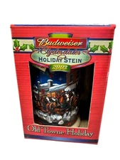 2003  Anheuser Busch AB Budweiser Holiday Christmas Beer Stein Free Shipping NIB