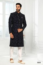 Mens Designer Wedding Bollywood Traditional Wear Sherwani Comes With Churidaar