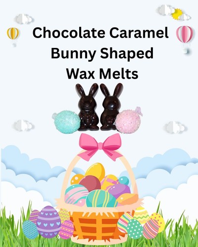 Easter Bunny Shaped Wax Melt Realistic Chocolate Caramel Scent Hand Made - Picture 2 of 3