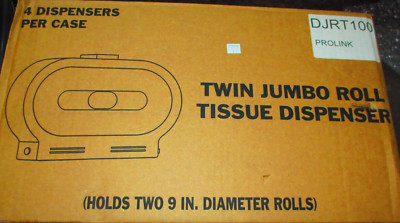 4 Pack -Twin Dispensers ProLink Model DJRT100 NEW in Mfg. Box, Holds 9 in rolls