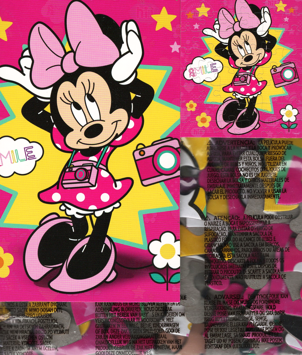 Disney MINNIE MOUSE Smile Camera Selfie 48 Pieces BOXLESS Jigsaw