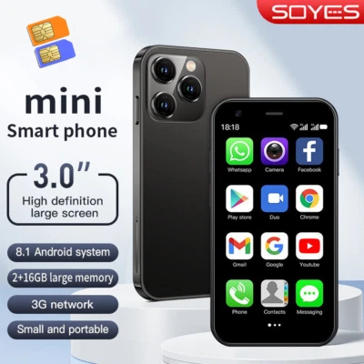 Unlocked SOYES XS15 2G+16G Ultra-thin 3.0”Small Smart Phone Android Dual SIM Lot