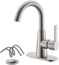 Pfiestina Brushed Nickel Bathroom/Bar Kitch Sink Single-Handle w/ plate supply