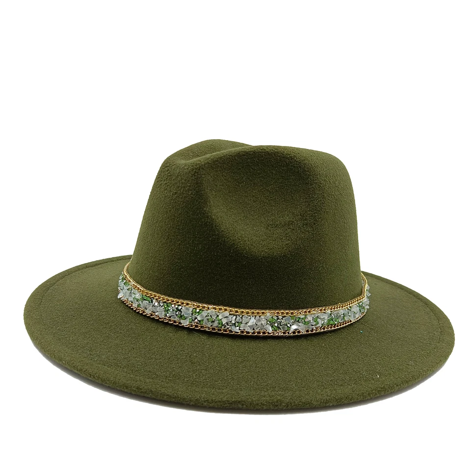 Cappello in Feltro Uomo Donna Panama Sombrero Taglia: 56/58 Jazz - Immagine 2 di 4