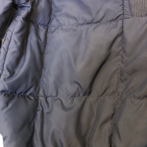EDDIE BAUER Vtg 70/80s Quilted Puffer Down Jacket NavyBlue 1/2 Zip Front Boys S - Picture 8 of 12