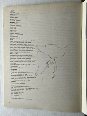 アート・デザイン・音楽 The Purple Journal #1 S/S 2004 アート