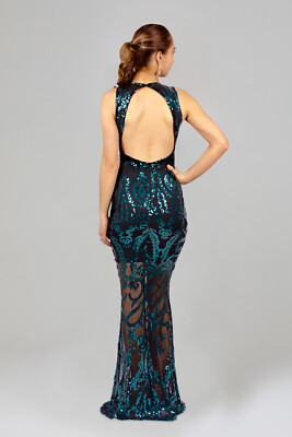 Emerald Green Sequin Formal Dress ENVIOUS BRIDAL & FORMAL
