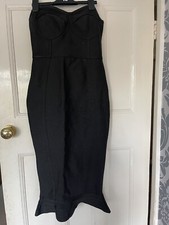 Black Strapless Bodycom  Corset Dress SIze 10 by Pretty Little Thing
