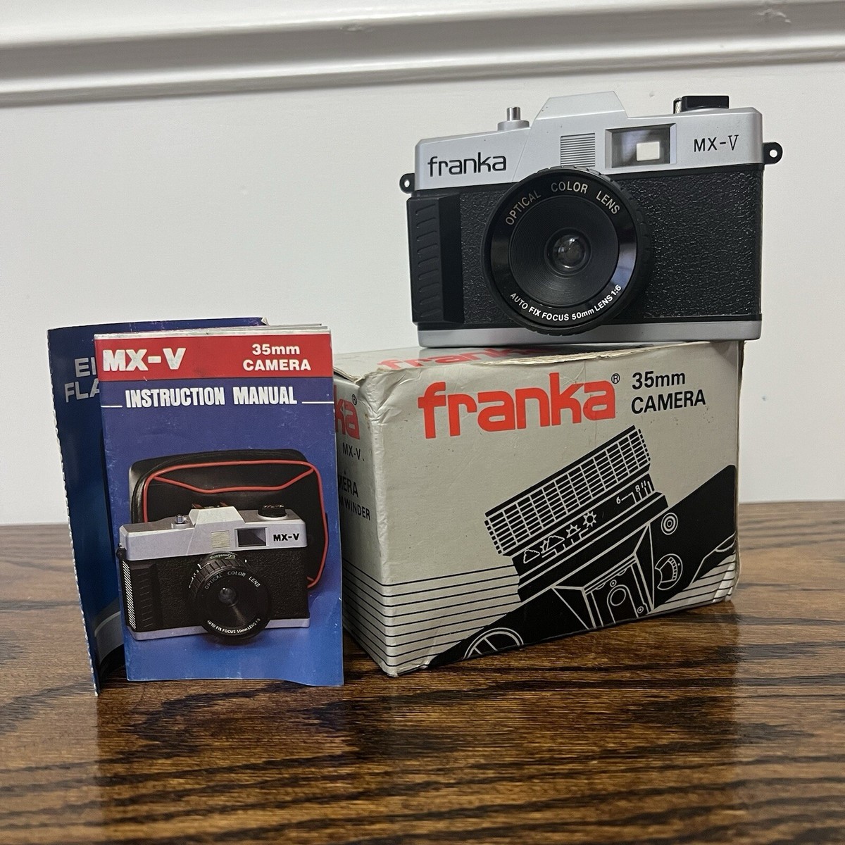Franka MX-V 35mm Camera With Box And Manual Vintage Untested 1980s