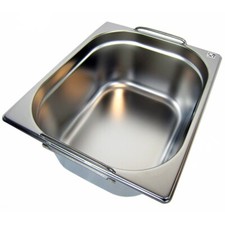 GN 1/2 Gastronormbehälter GN-Behälter Edelstahl 9,5 Liter Tiefe 150mm FALLGRIFF 