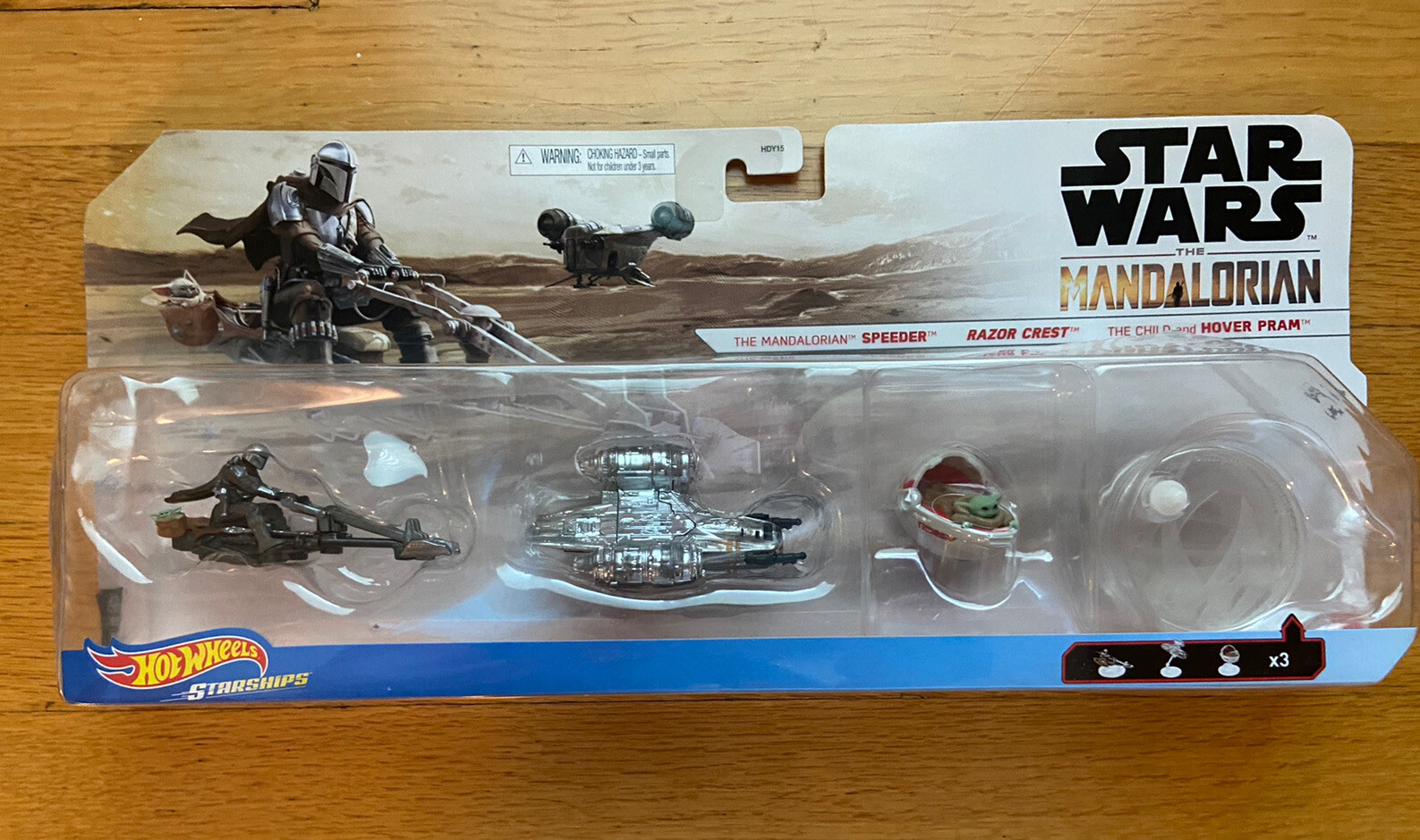 Details about Hot Wheels Star Wars Mandalorian Razor Crest The Child Pram Speeder 3 Pack 1:64