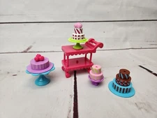 Polly Pocket Pop 'N Swap Fashion Frenzy Cake Shop 2009 Cart & Cakes Replacement