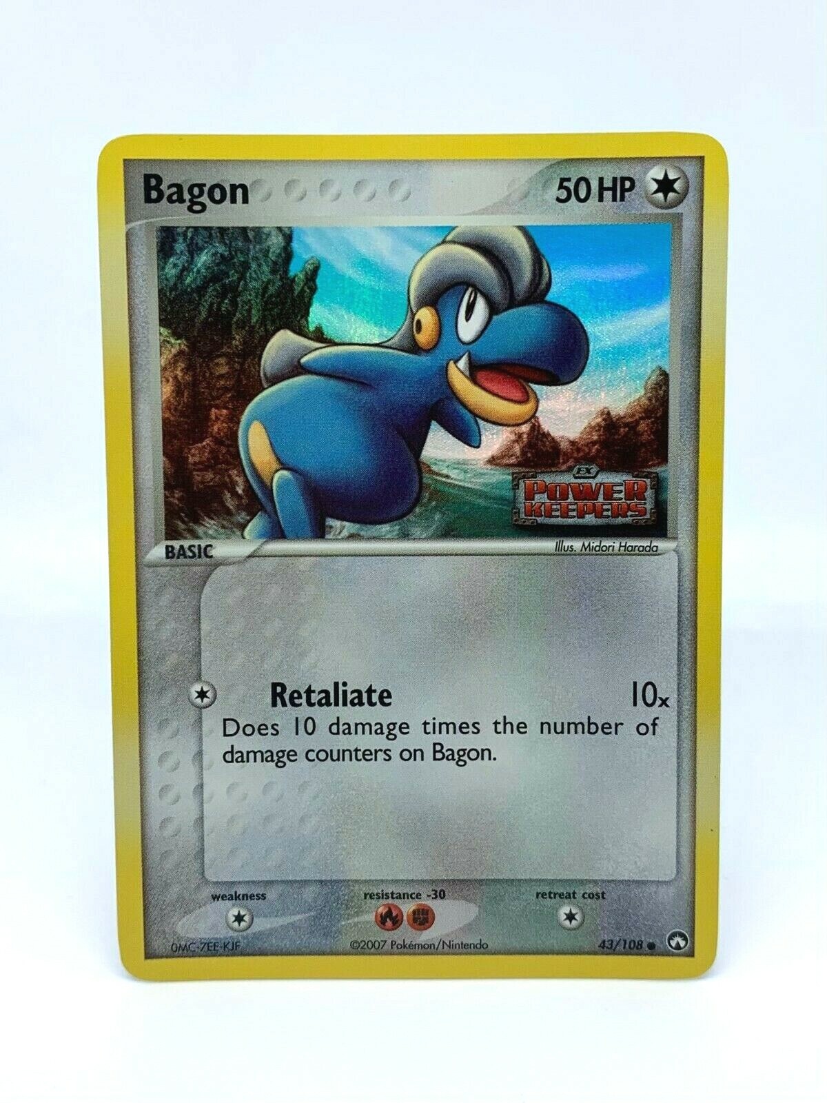 Pokémon TCG - Bagon 43/108 - Common Holo - Power Keepers Stamped - Near Mint -