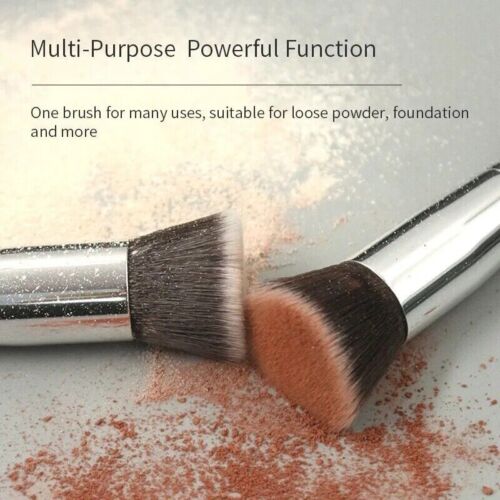 2 Stück Pro Foundation Make-up Pinsel Flat Top Kabuki zum Mischen flüssiger Creme Neu - Bild 3 von 8