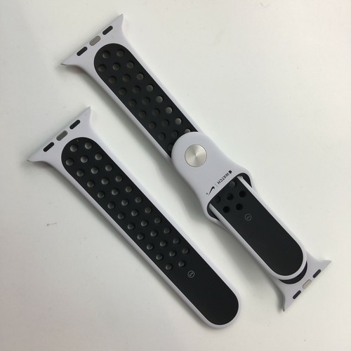 Oryginalny zegarek Apple Watch Nike Sport Band 40MM 38MM 41MM NOWY 42MM Czysta platyna/Czarny - Zdjęcie 5 z 16