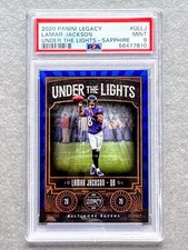 2020 Panini LEGACY Under The Lights Sapphire LAMAR JACKSON #ULLJ PSA 9, #07/35