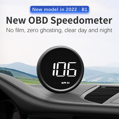 OBD GPS Tachometer Speedometer Gauge HUD Wasseröl Temp Spannung Alarm Auto KFZ