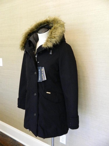 J Crew Woolrich John Rich & Bros Techno Wool Eskimo parka M Black $995 SWAG - Picture 2 of 5