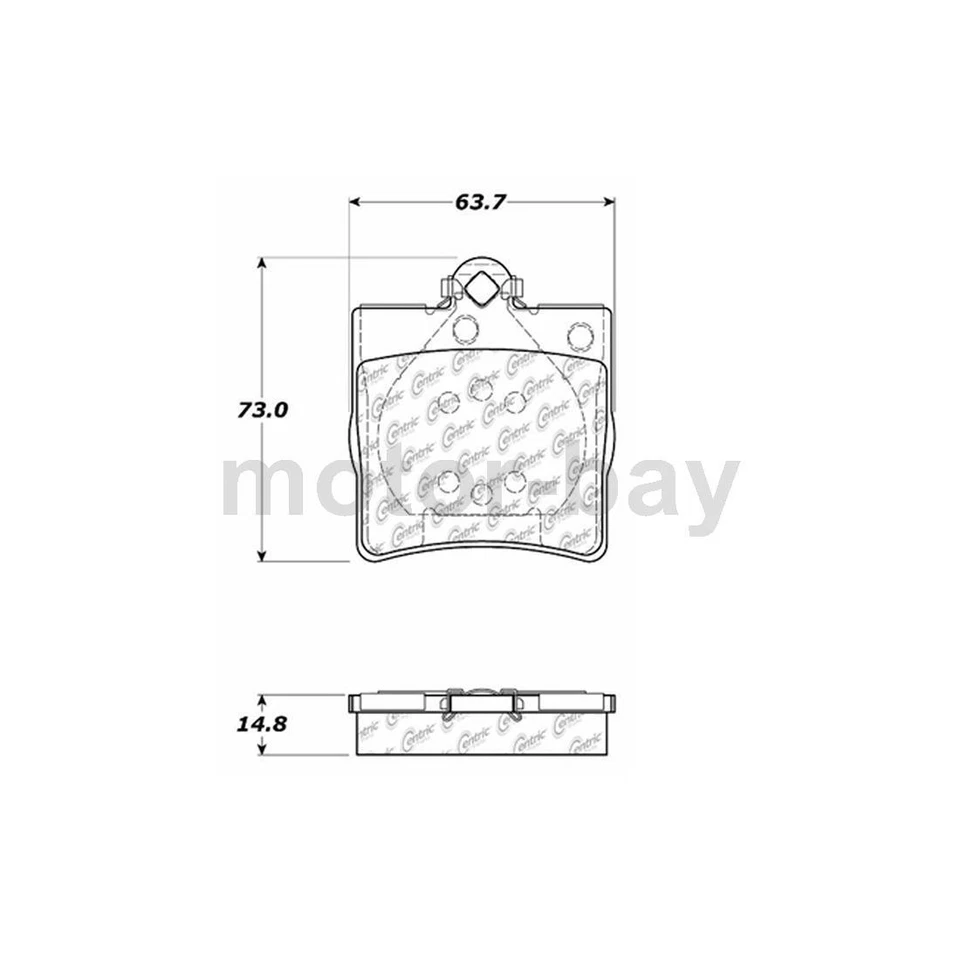 Pastillas de freno delanteras traseras centradas para Mercedes-Benz C240 2001 2002 2003 2004 2005 Foto 3 de 4